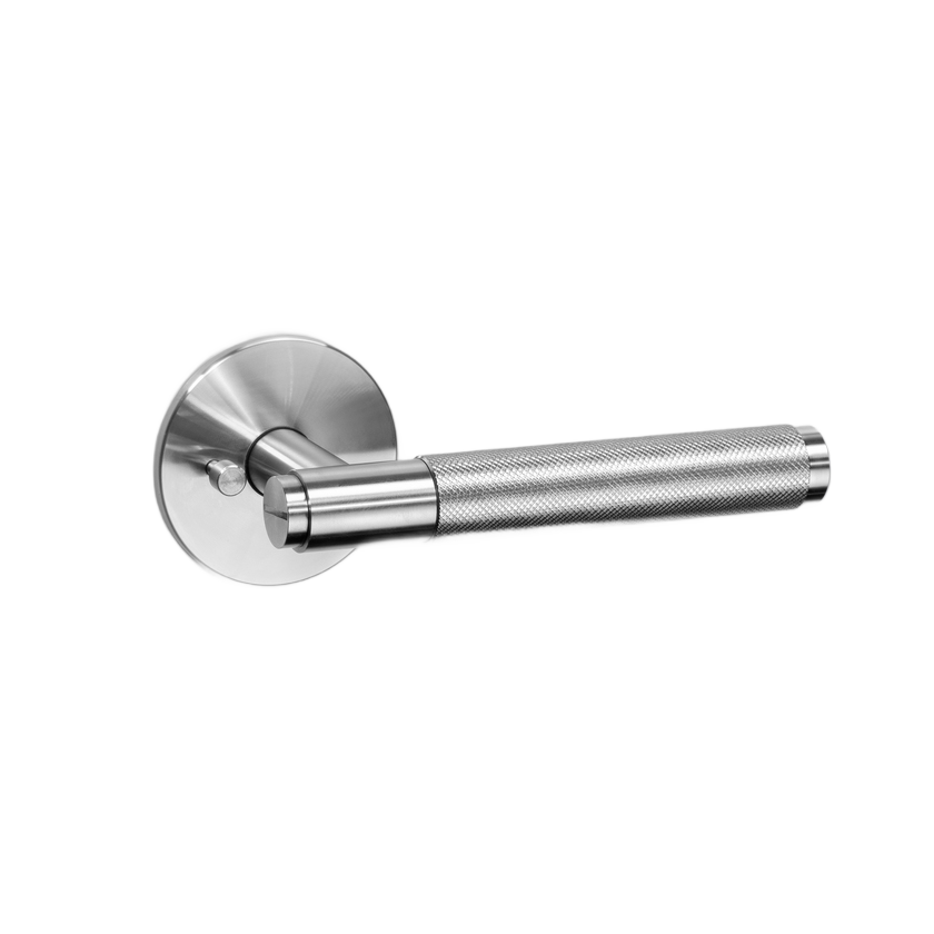 DOOR HANDLE SET / PRIVACY / CROSS / STEEL - Image 4