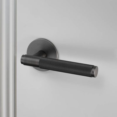 DOOR HANDLE SET / PASSAGE / CROSS / SMOKED BRONZE