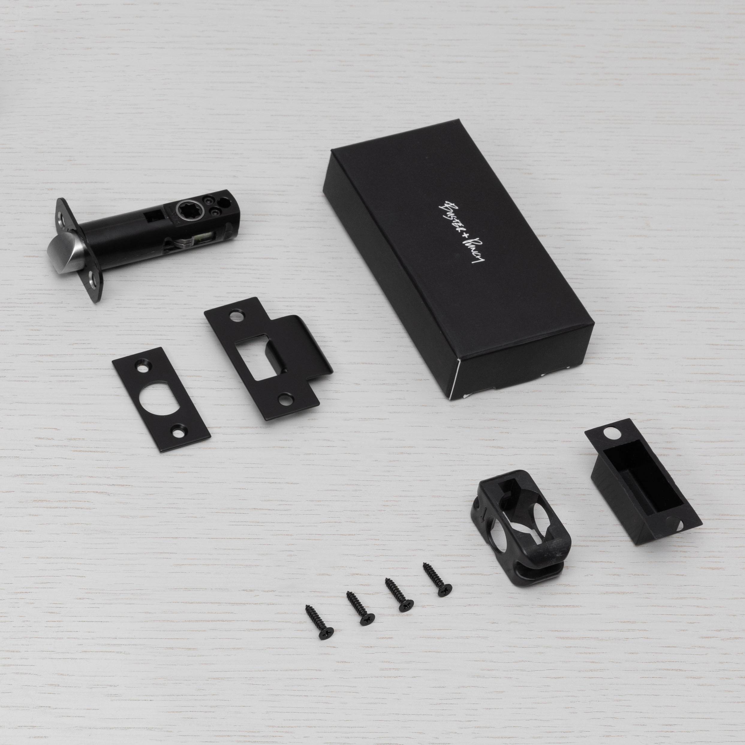 TUBULAR LATCH / DOOR HANDLE / PASSAGE / BLACK - 2-3/4" - Image 2