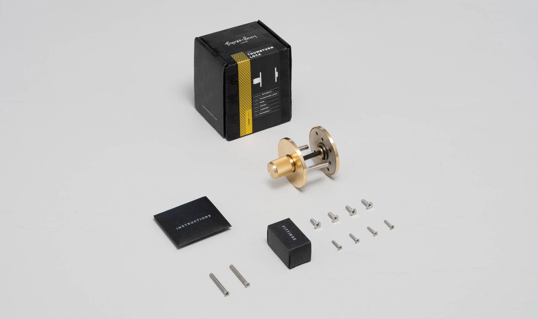 THUMBTURN LOCK / CROSS / WELDERS BLACK - Image 2