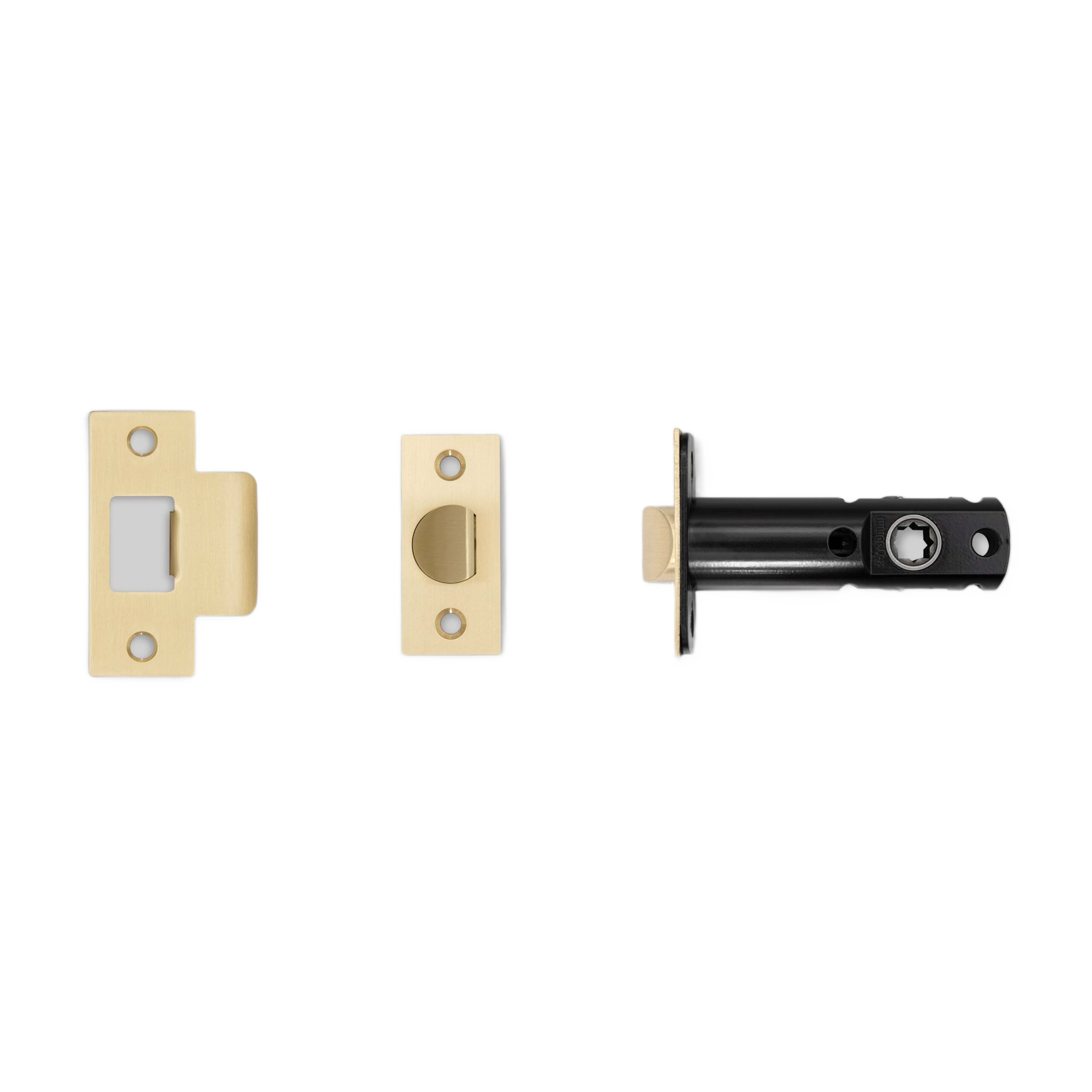 TUBULAR LATCH / DOOR HANDLE / PRIVACY / BRASS - 2-3/4" - Image 4