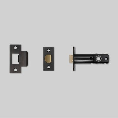 TUBULAR LATCH / DOOR HANDLE / PASSAGE / SMOKED BRONZE - 2-3/8"