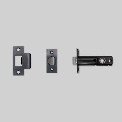 TUBULAR LATCH / DOOR HANDLE / PASSAGE / GUN METAL - 2-3/8"