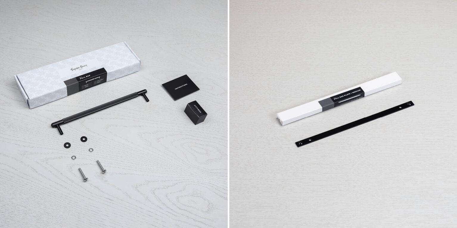PULL BAR / PLATE / LINEAR / MEDIUM / BLACK - Image 3