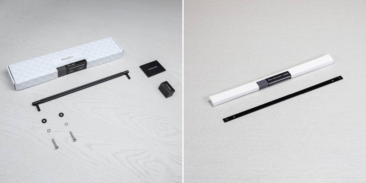 PULL BAR / PLATE / LINEAR / LARGE / BLACK - Image 3