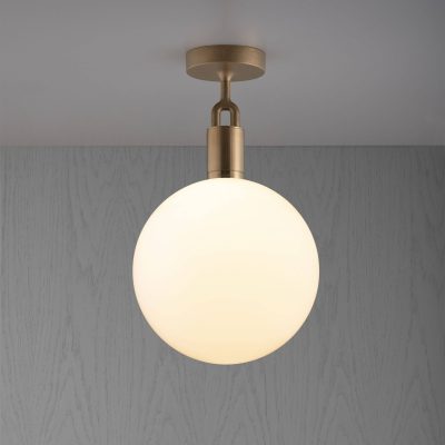 FORKED CEILING / LINEAR / GLOBE / OPAL / LARGE / BRASS