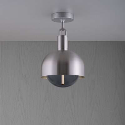FORKED CEILING / LINEAR / SHADE / GLOBE / SMOKED / MEDIUM / STEEL