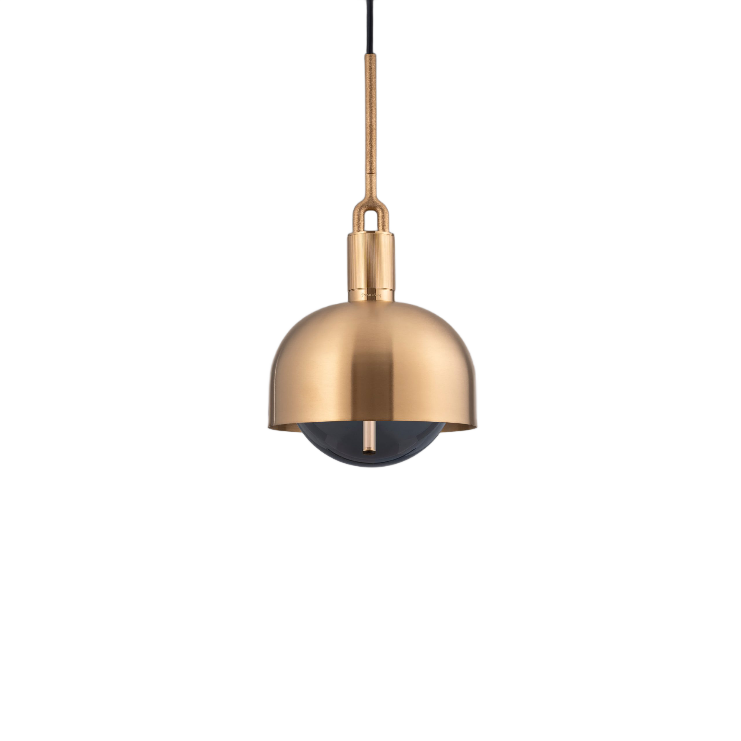 FORKED PENDANT / LINEAR / SHADE / GLOBE / SMOKED / MEDIUM / BRASS - Image 4