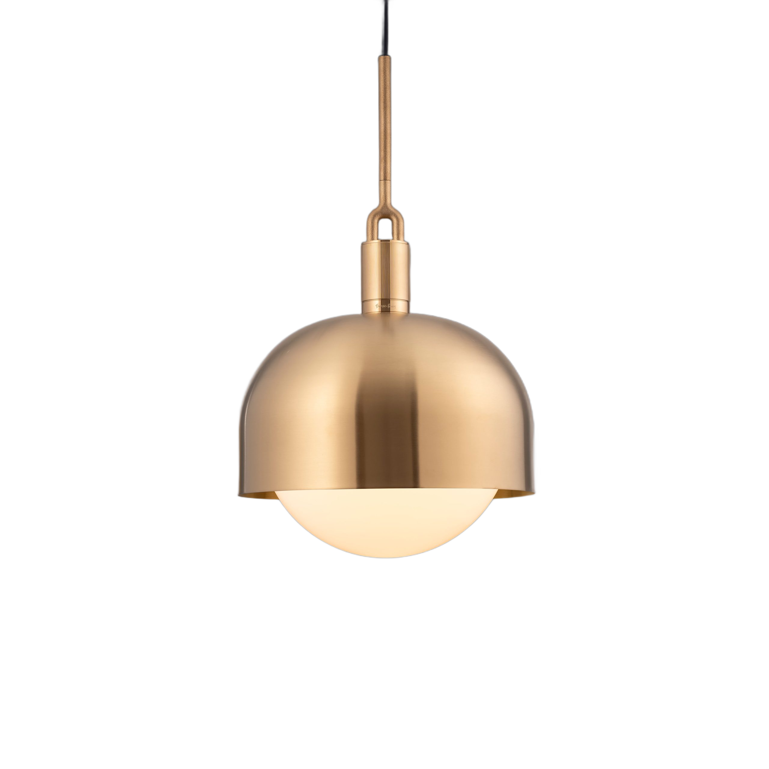 FORKED PENDANT / LINEAR / SHADE / GLOBE / OPAL / LARGE / BRASS - Image 5