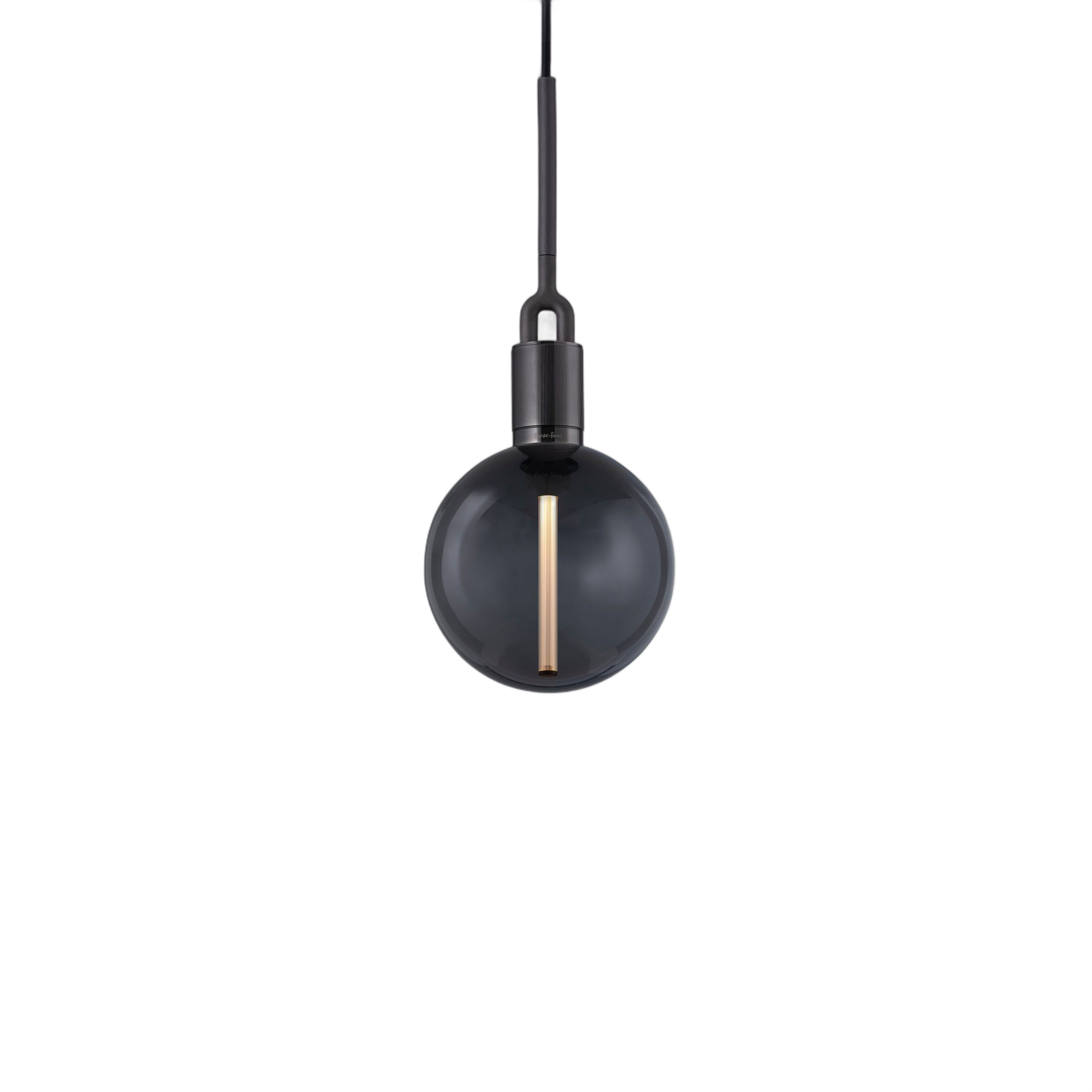 FORKED PENDANT / LINEAR / GLOBE / SMOKED / MEDIUM / GUN METAL - Image 5