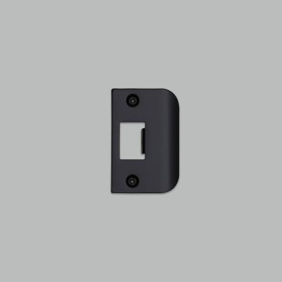 STRIKE PLATE KIT / D SHAPED / STANDARD DOOR / BLACK