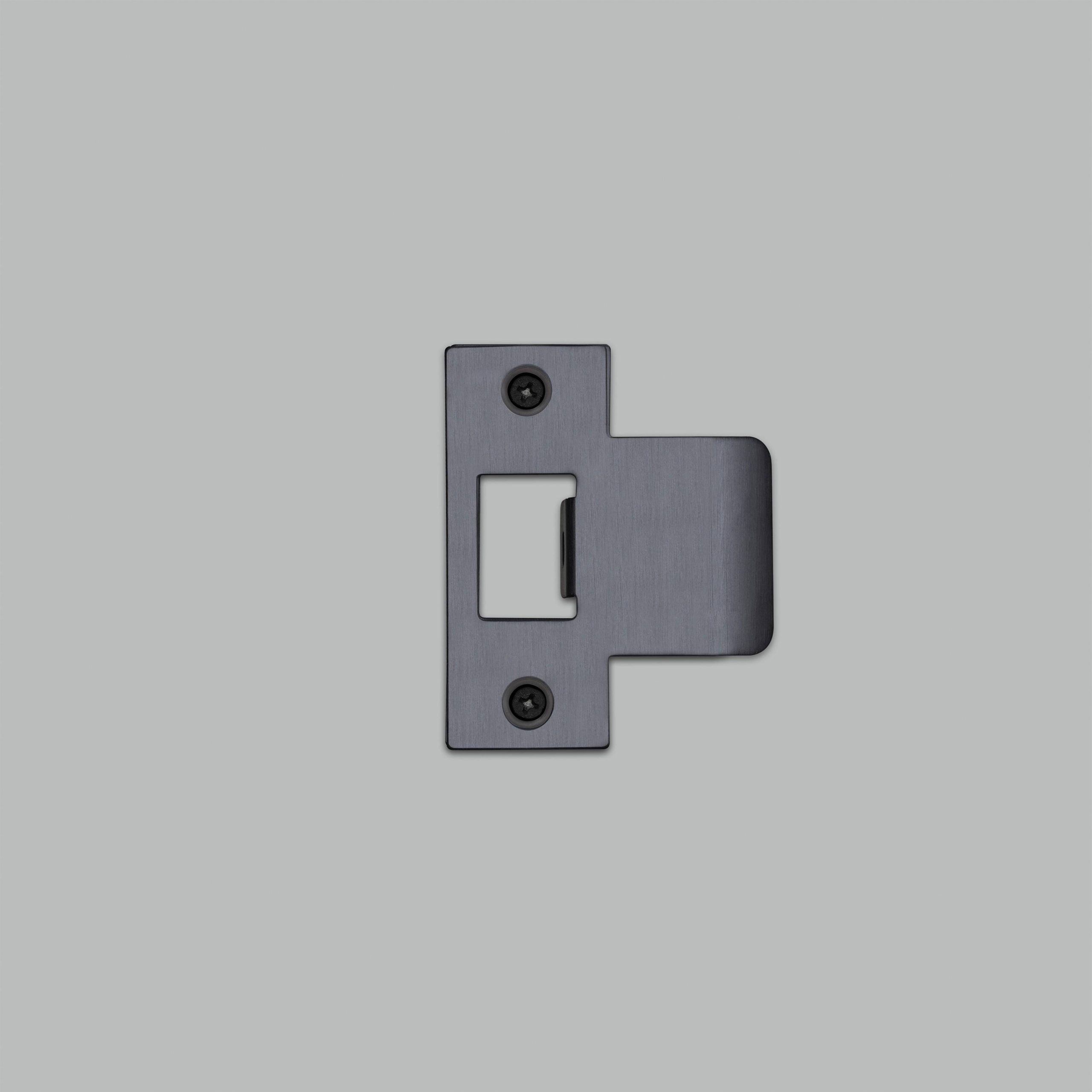 STRIKE PLATE KIT / T SHAPED / 60MM DOOR / GUN METAL