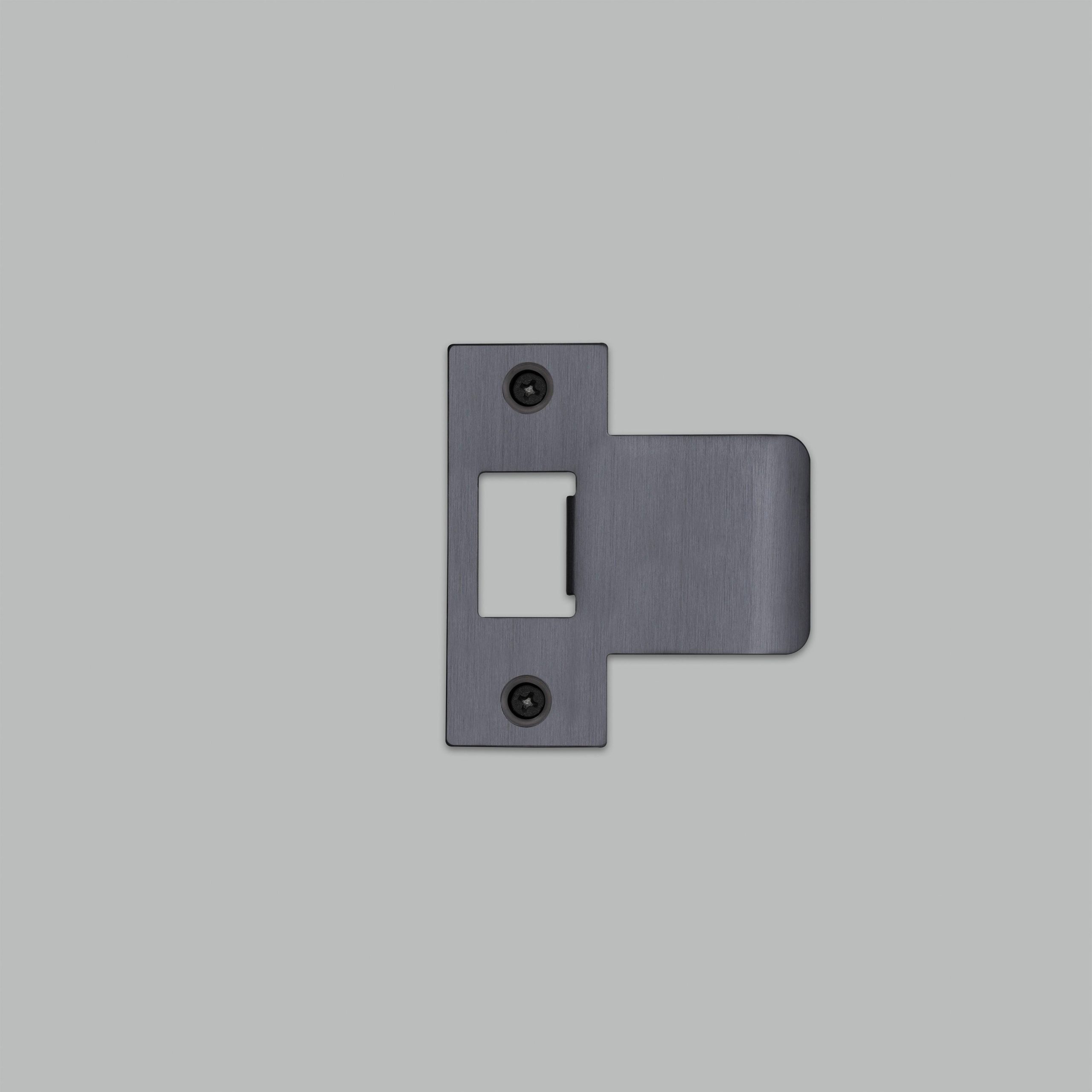 STRIKE PLATE KIT / T SHAPED / 75MM DOOR / GUN METAL