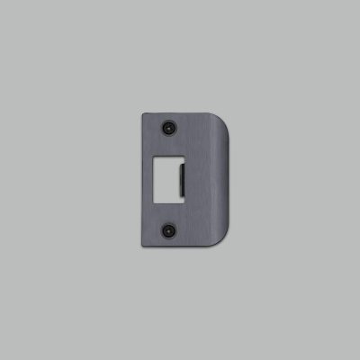 STRIKE PLATE KIT / D SHAPED / STANDARD DOOR / GUN METAL