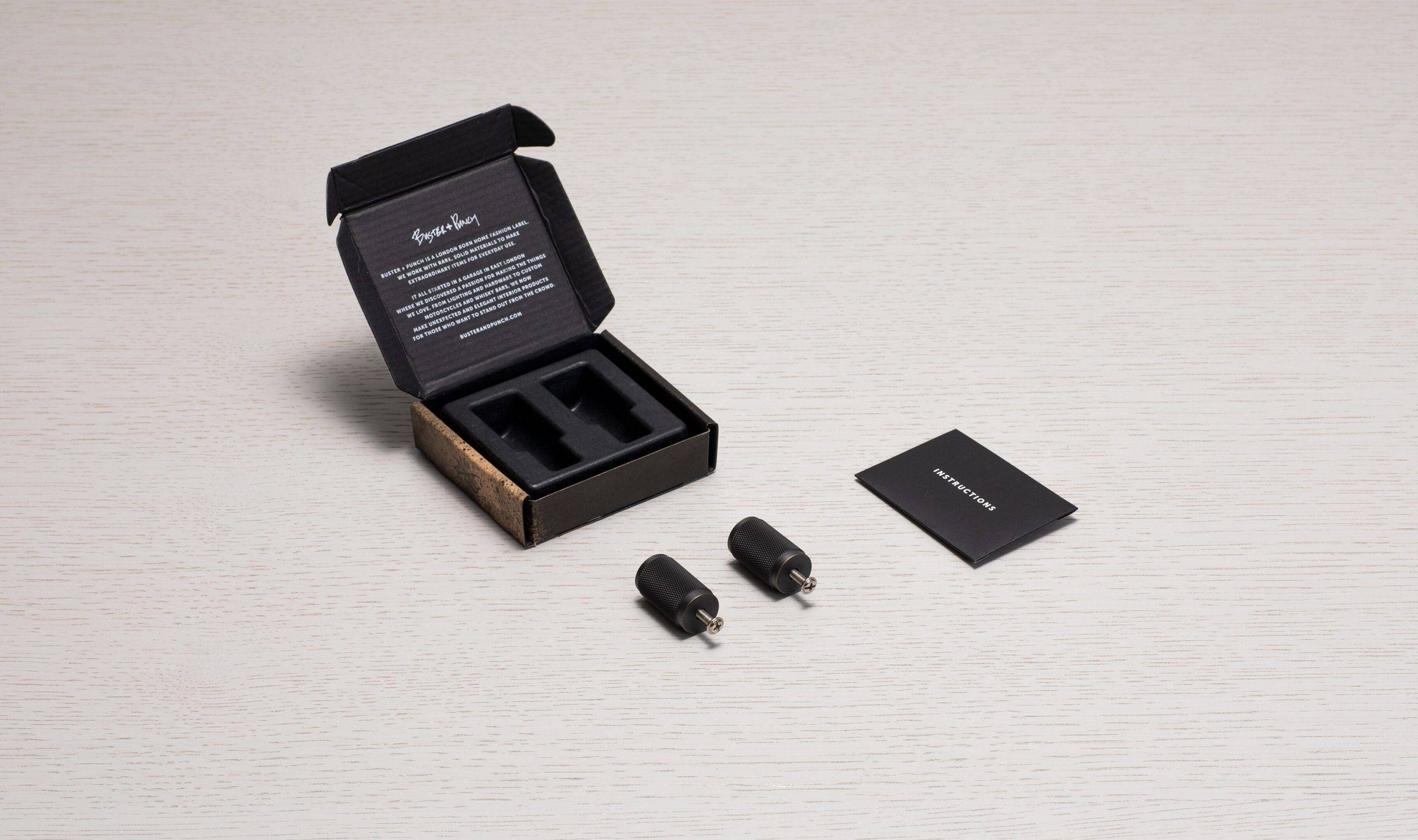 FURNITURE KNOB / CROSS / BLACK - Image 3