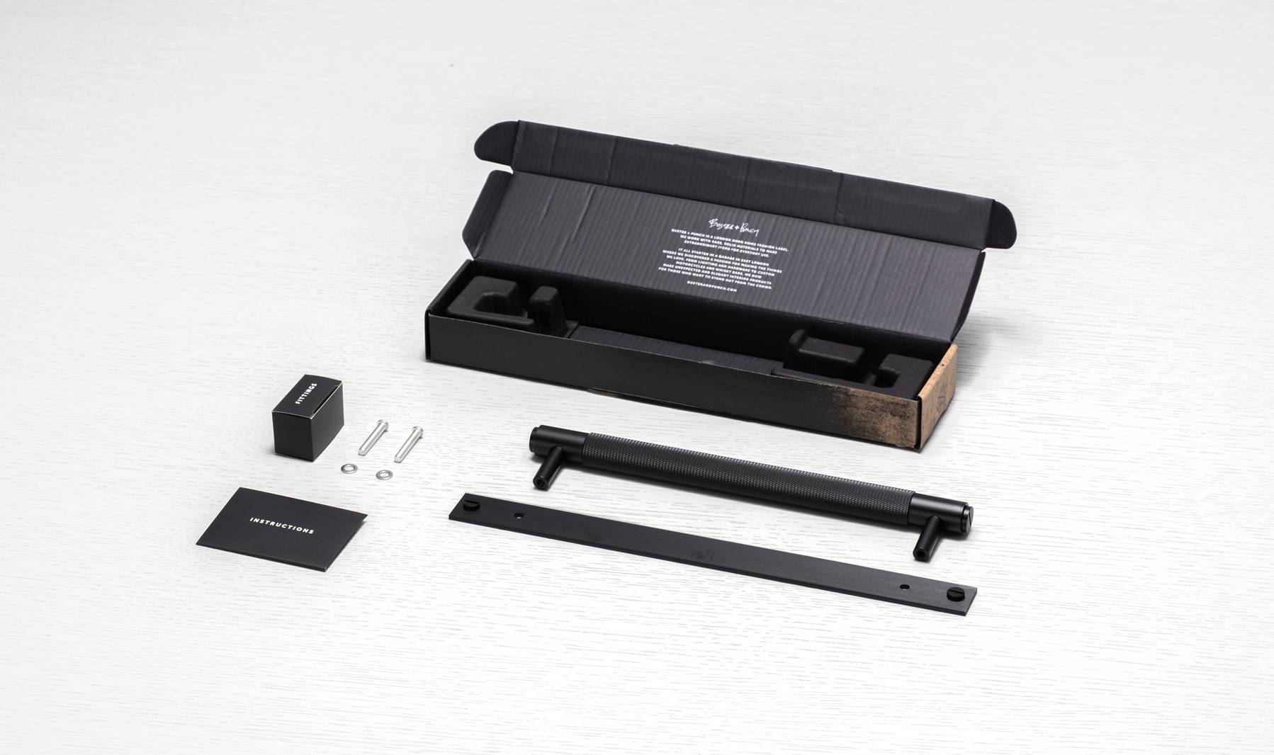 PULL BAR / PLATE / CROSS / LARGE / BLACK - Image 6