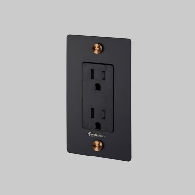 1G DUPLEX OUTLET / CROSS / WITH LOGO / BLACK / WARM SUNSET
