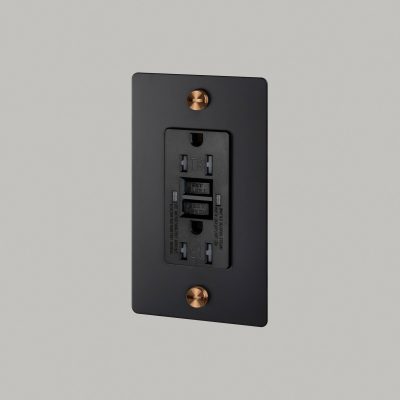 1G DUPLEX OUTLET / GFCI / CROSS / WITHOUT LOGO / BLACK / WARM SUNSET